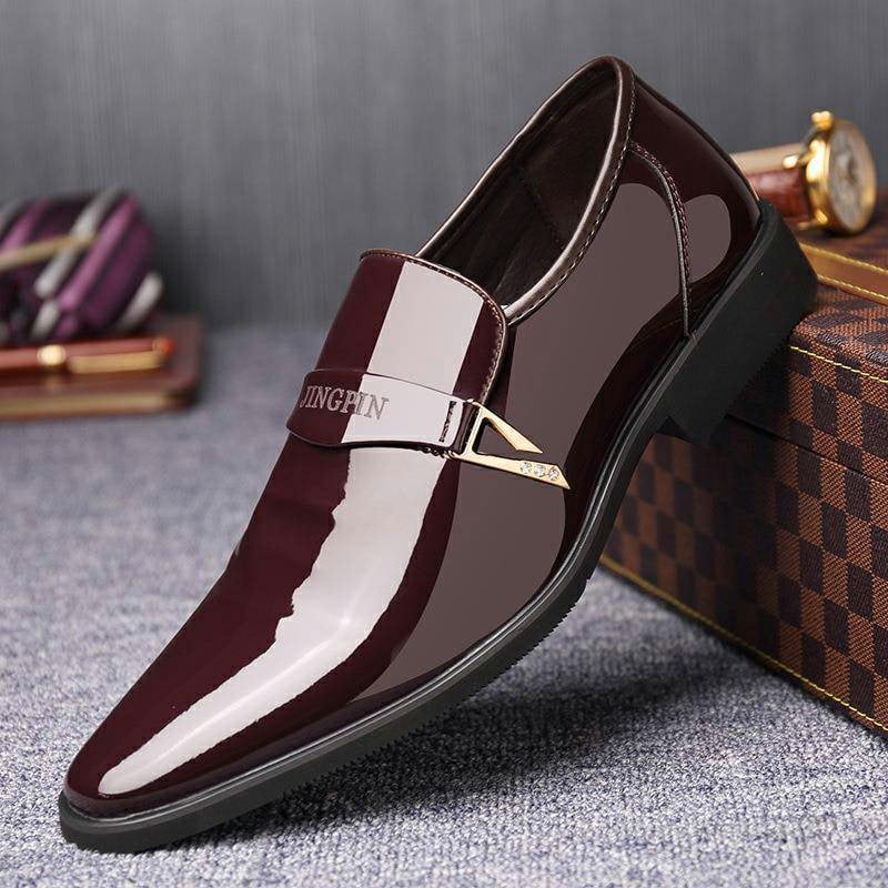 Zapatos ejecutivo casual Patent cuero Dress para hombre