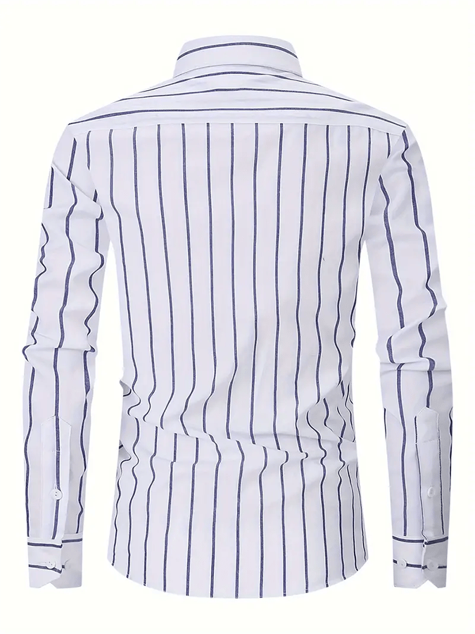Camisa a rayas ejecutivo casual para hombre