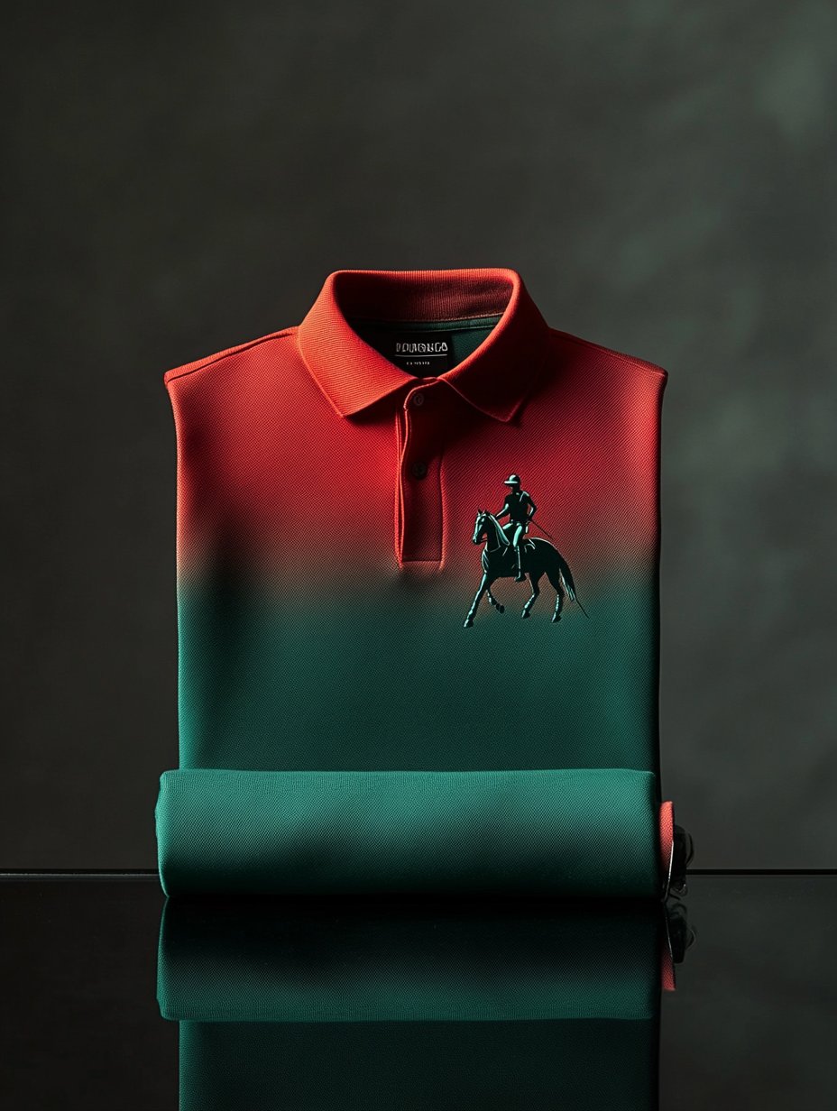 Camisa polo clásico ejecutivo Logo Button de manga corta para hombre