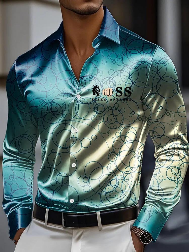 Camisa vintage de manga larga para hombre