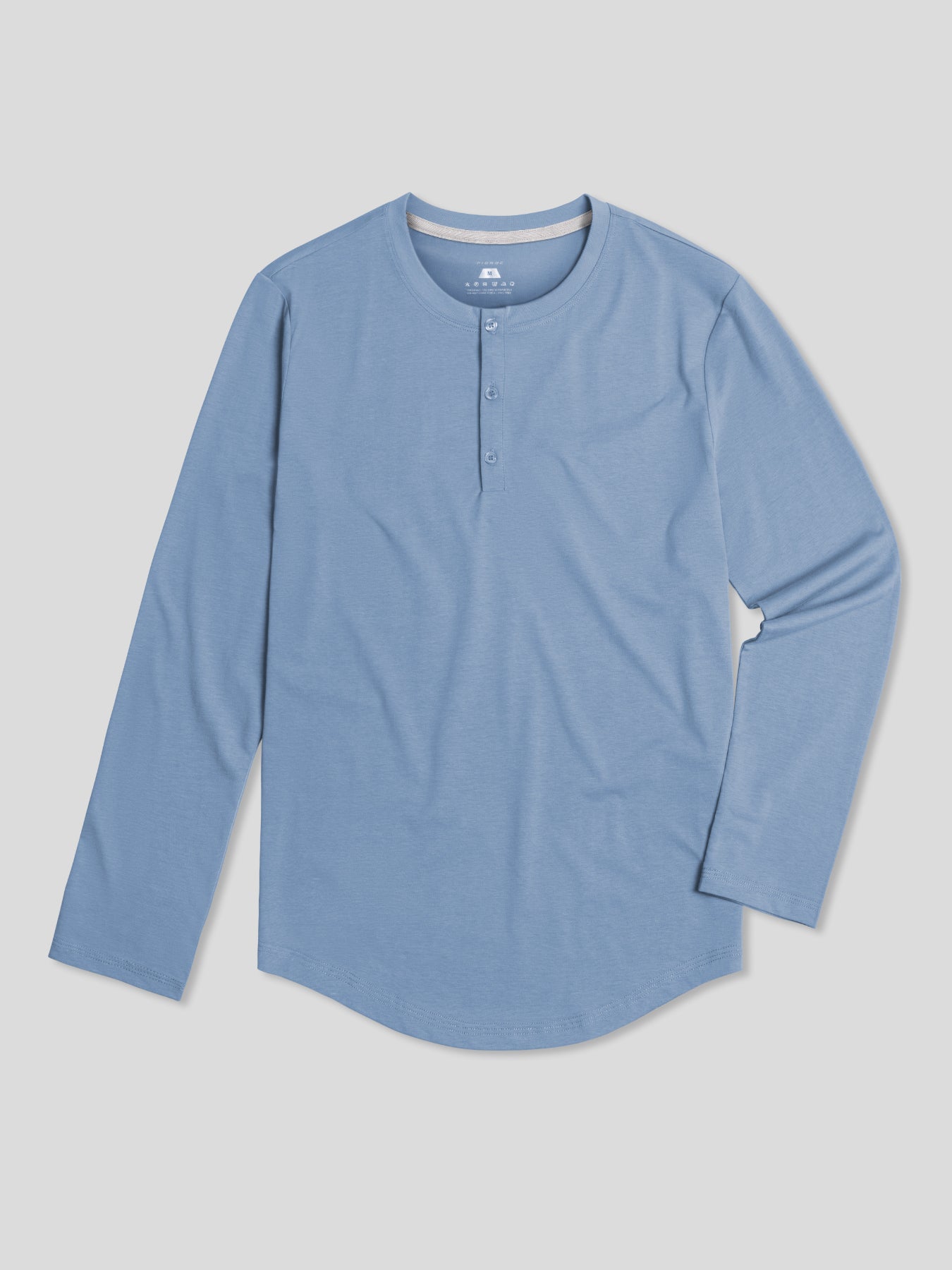 StaySmooth de manga larga Henley Drop-Cut Tee