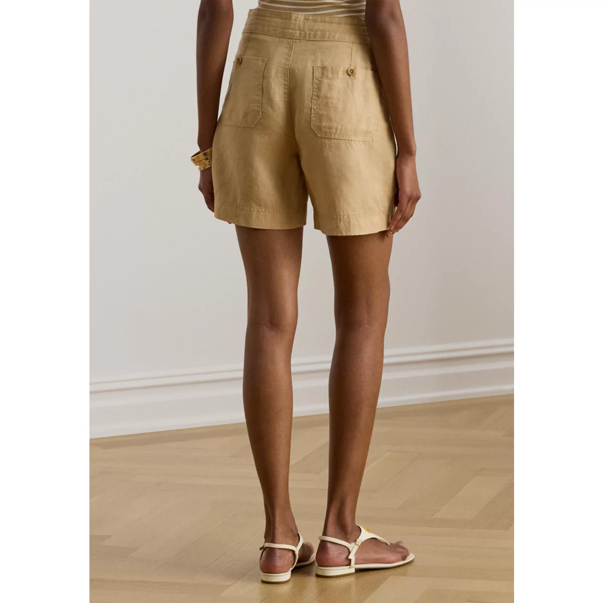 Women's Linen Wide-Leg Drawcord Short - 2