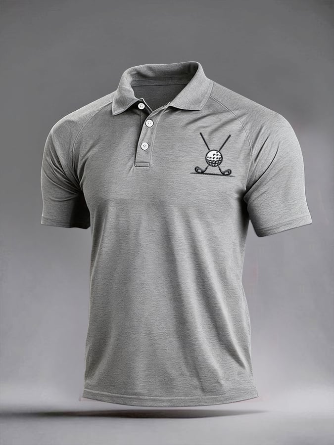 Camiseta Golf Enthusiast estampado Polo de manga corta para hombre