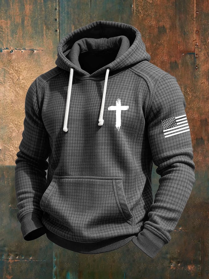 Sudadera casual Faith Checkered jacquard para hombre