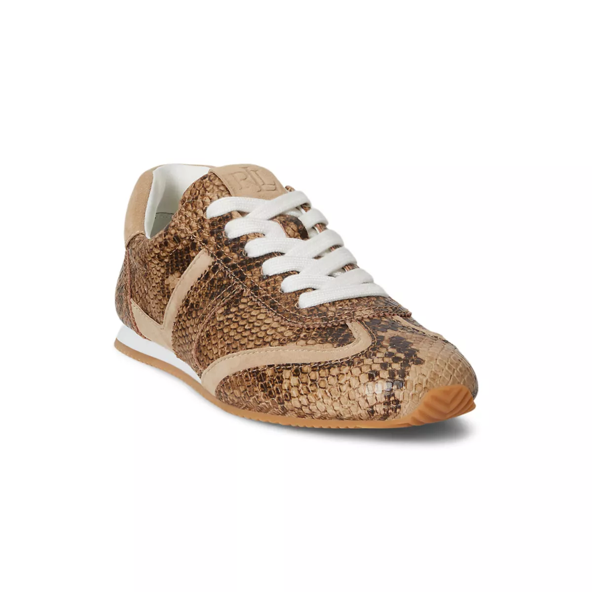 Dani Python-Embossed Low-Profile Sneaker - 1