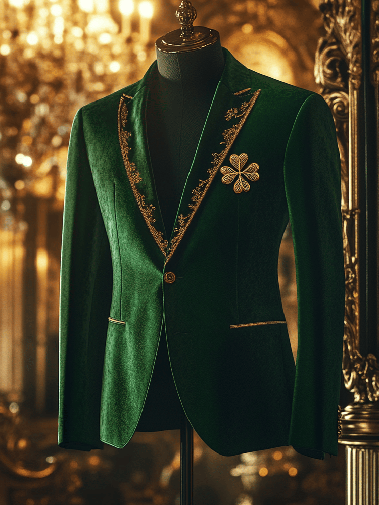 Chaqueta Green a cuadros de lujo ejecutivo Suit para hombre