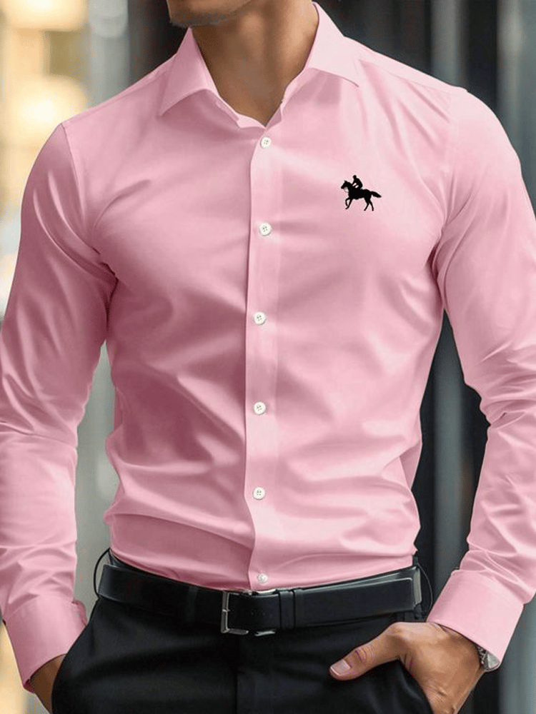 Camisa a cuadros ejecutivo de manga larga para hombre