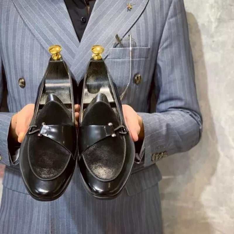 Zapatos de moda retro cuero para hombre