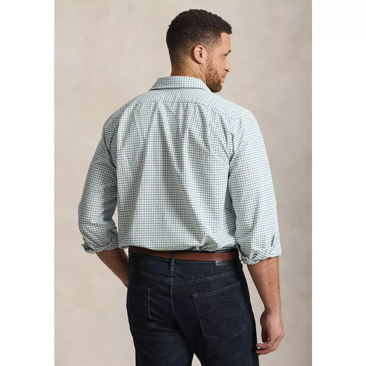 Big & Tall Tattersall Oxford Shirt - 2
