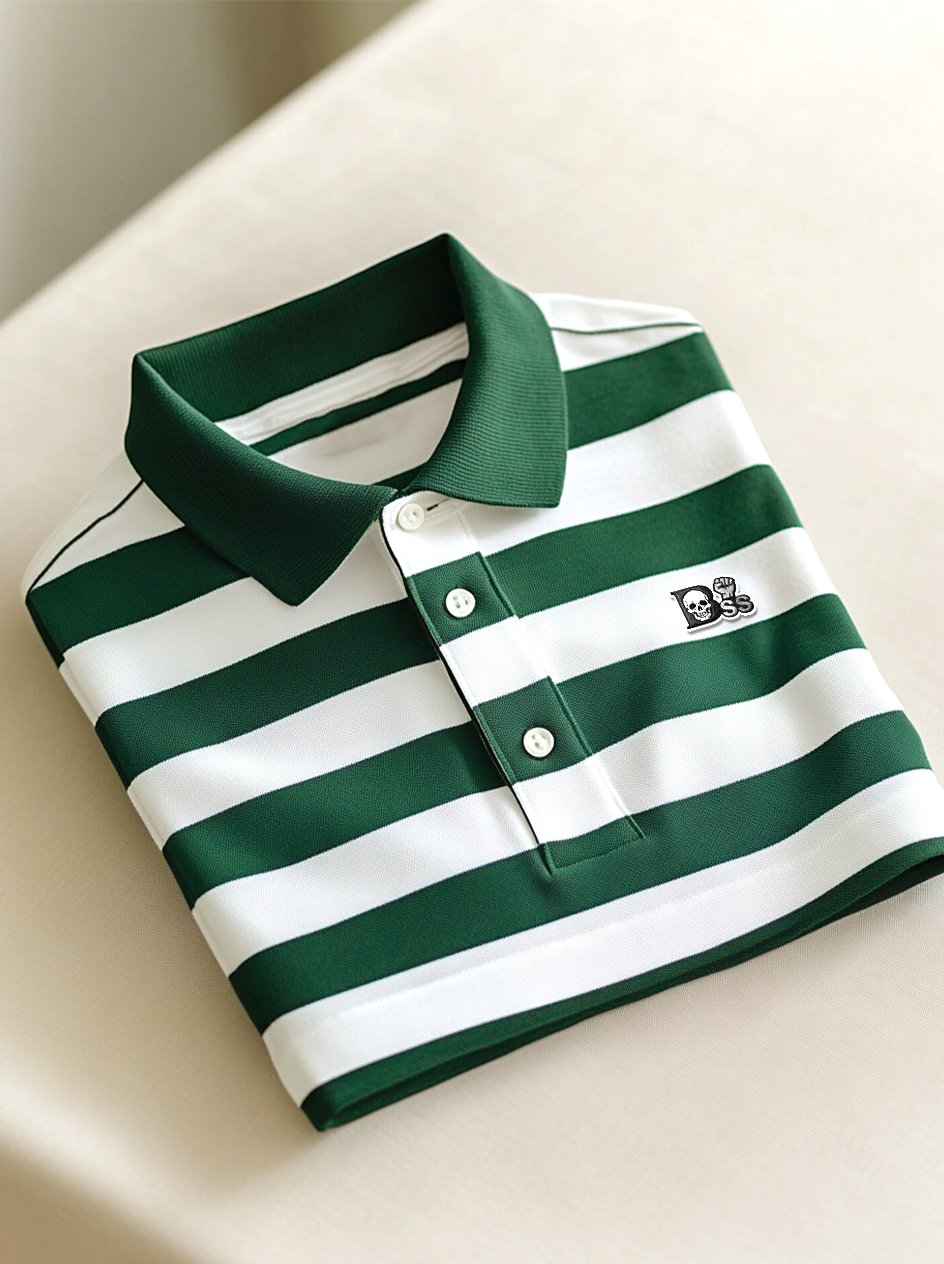 Camisa polo ejecutivo casual Button de manga corta para hombre
