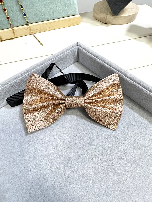 Exquisite banquet party super shiny bow tie para hombre
