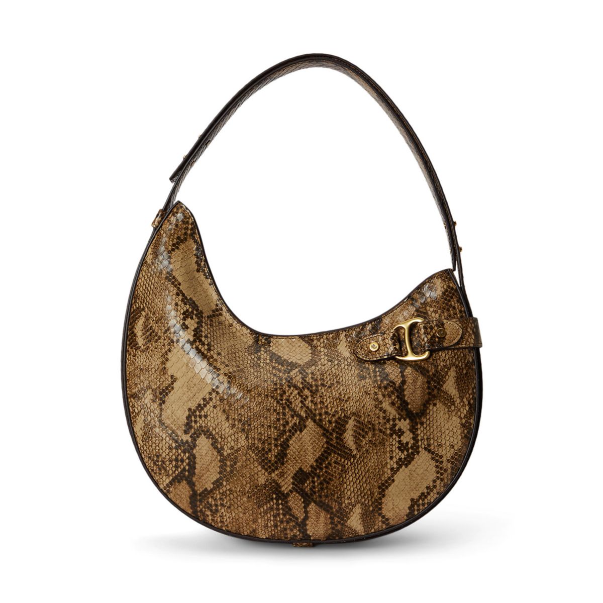 Python-Embossed Large Tasha Shoulder Bag - 2