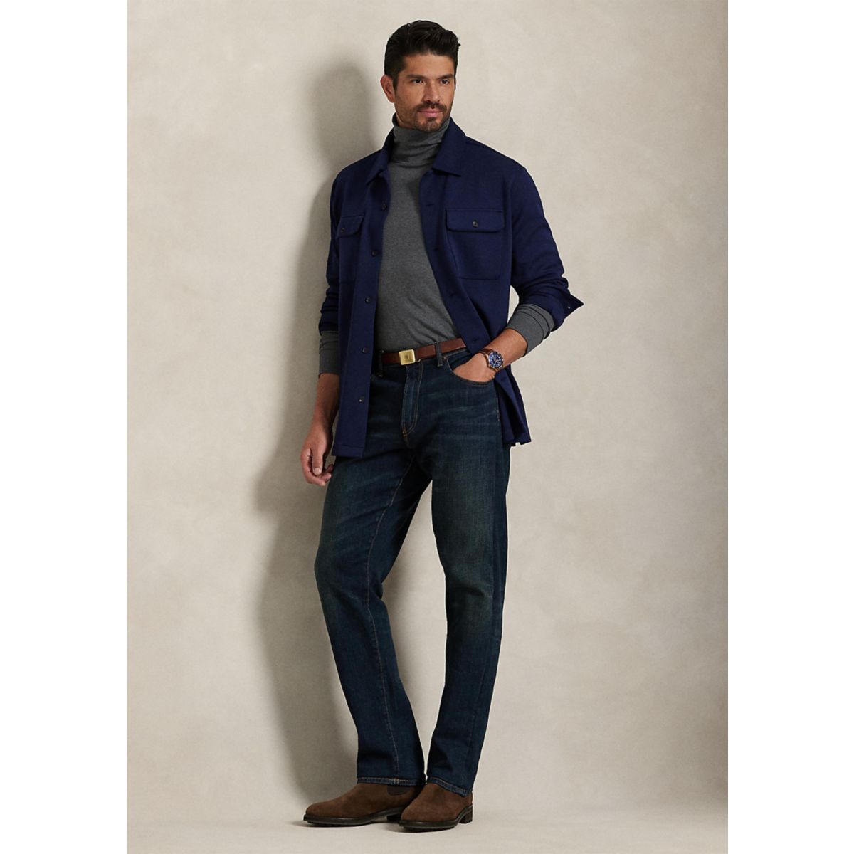 Big & Tall Double-Knit Camp Shirt - 4
