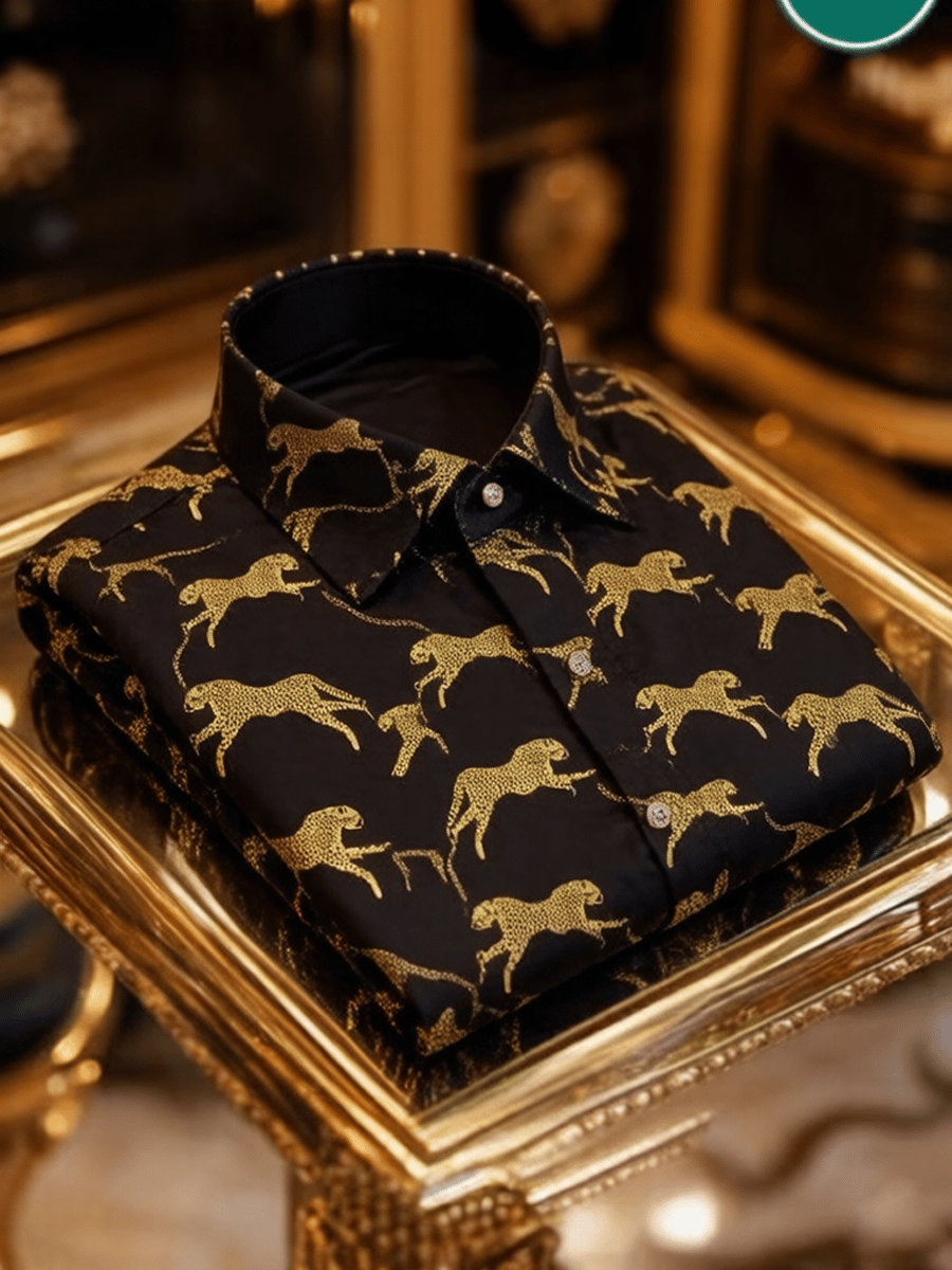 Camisa Silk Quiet de lujo Baroque Burgundy ejecutivo para hombre