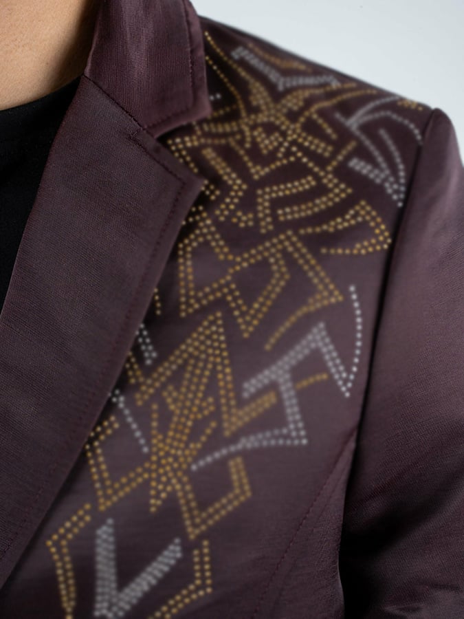 Chaqueta de moda Commuter estampado Design Suit para hombre
