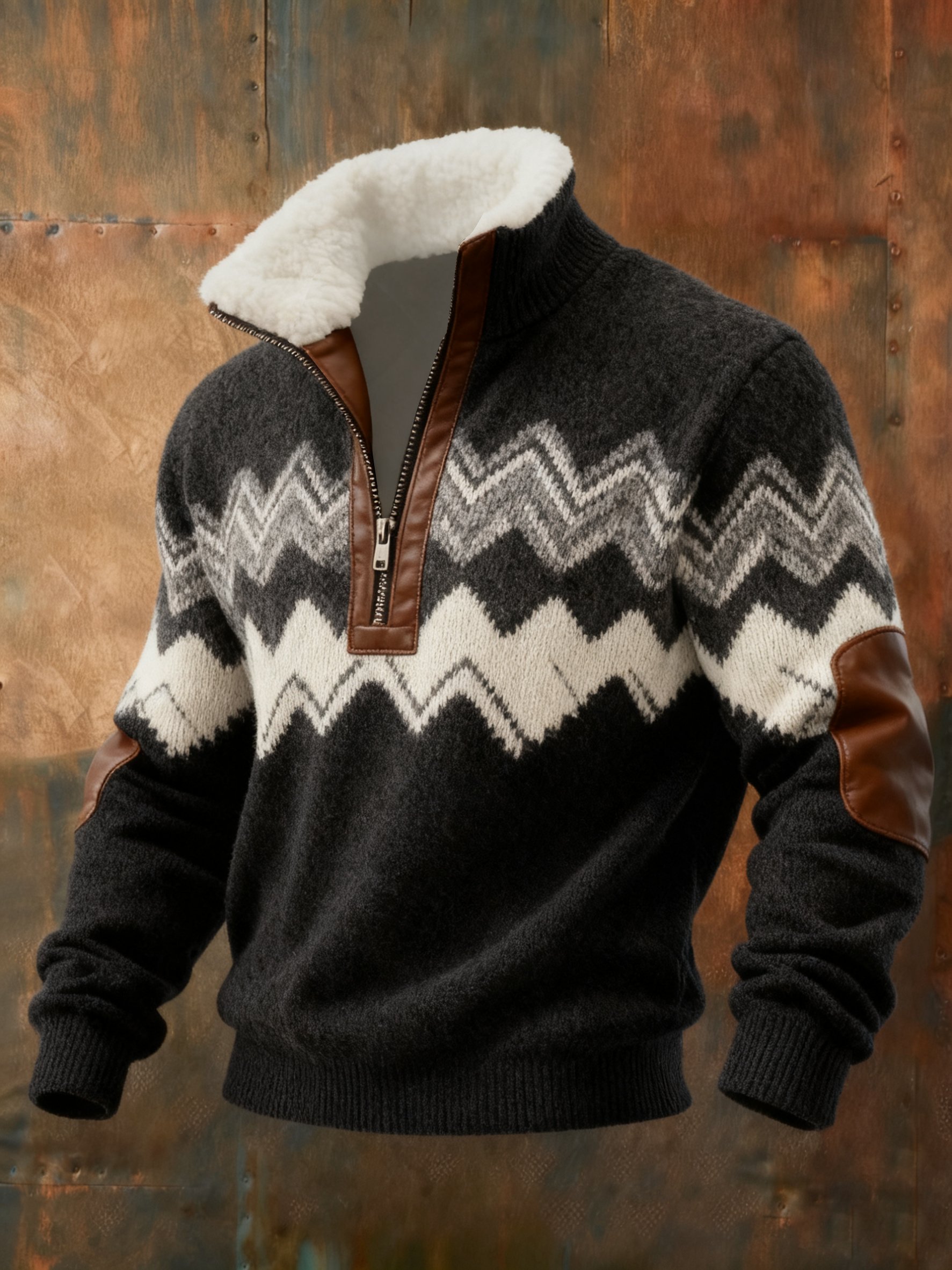 Sudadera retro estampado casual para hombre