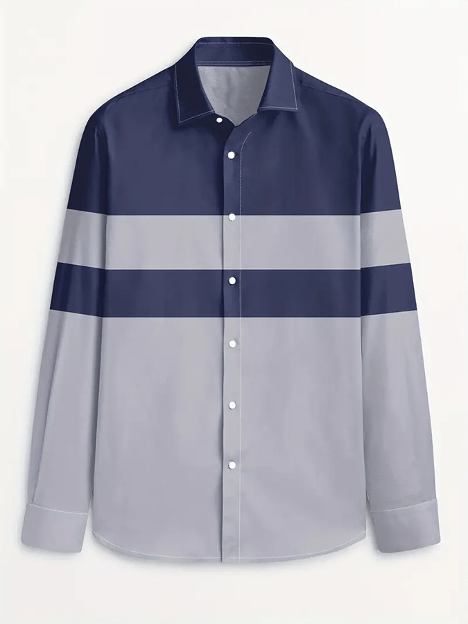 Camisa a rayas ejecutivo casual para hombre