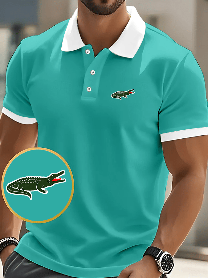 para hombre ejecutivo casual estampado casual camisa polo