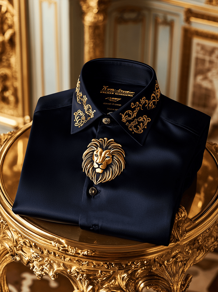 Camisa satén Luxe de manga corta para hombre
