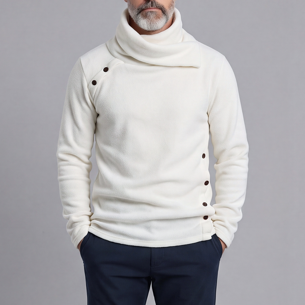 Crew-Neck de manga larga Sweater para hombre
