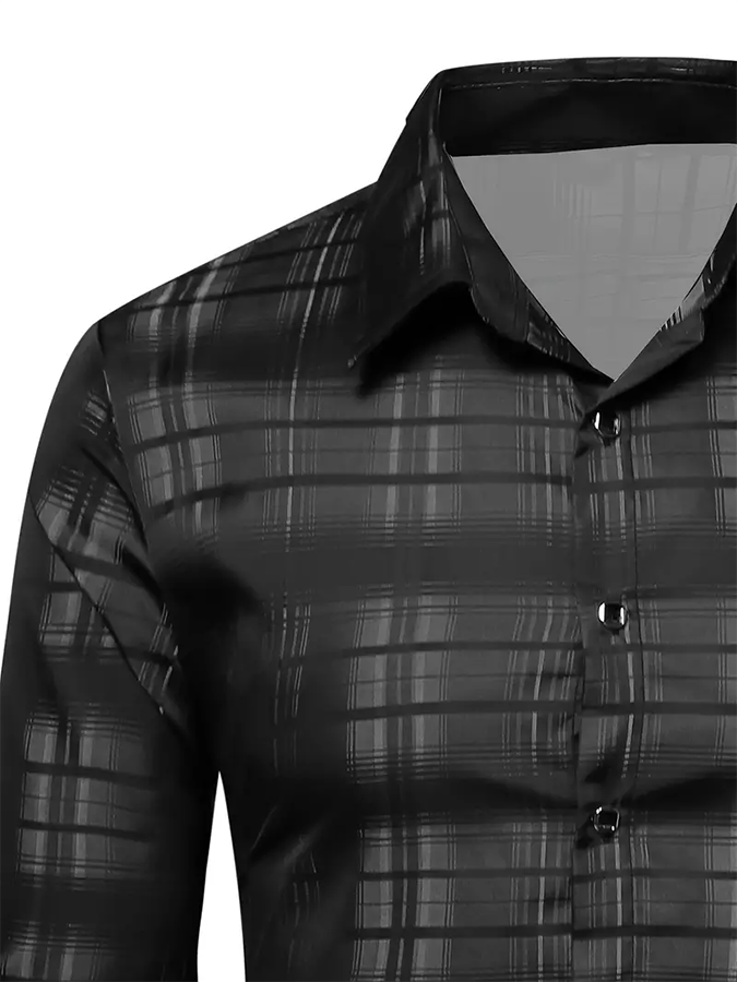 Camisa a cuadros ejecutivo casual para hombre