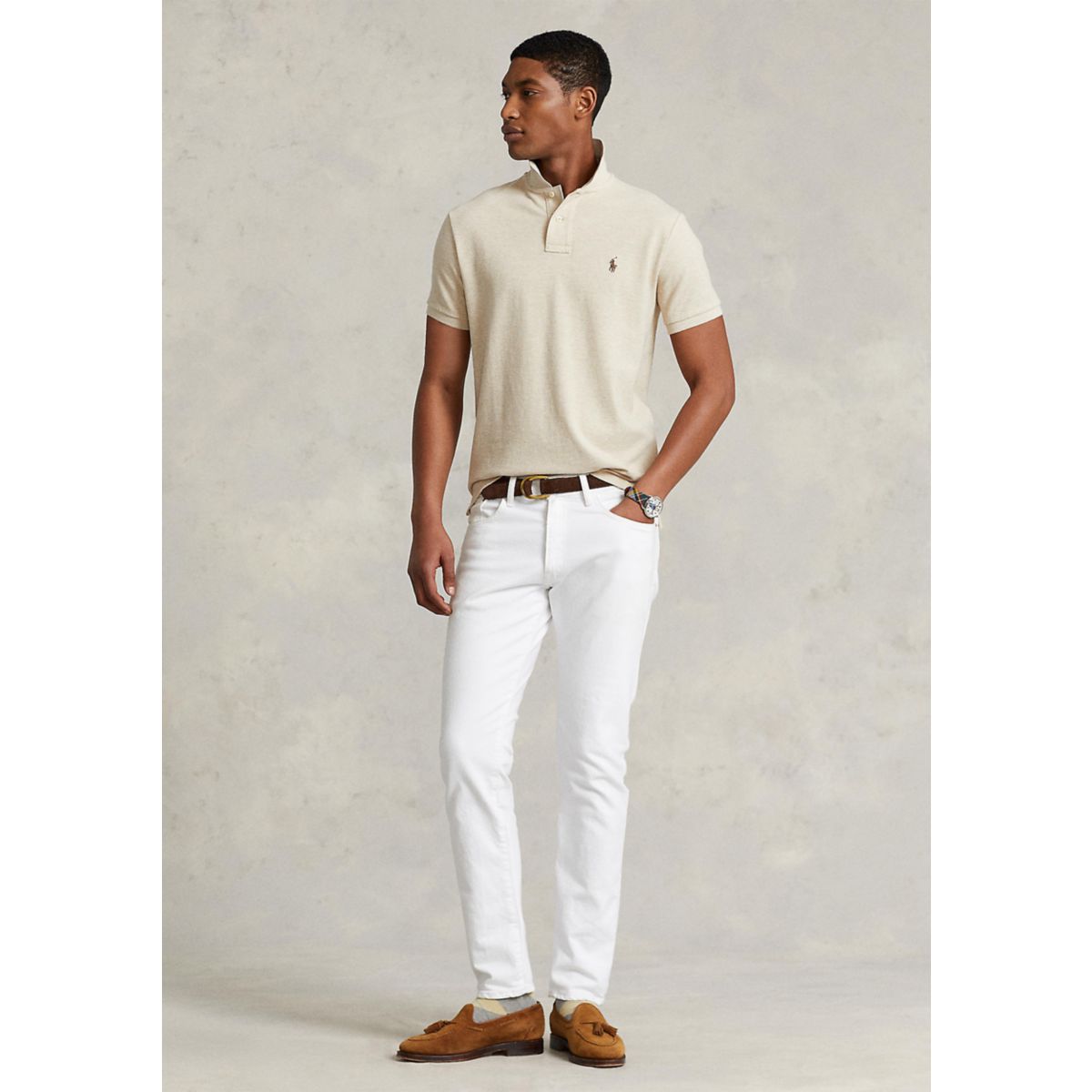 Custom Slim Fit Mesh Polo - 4
