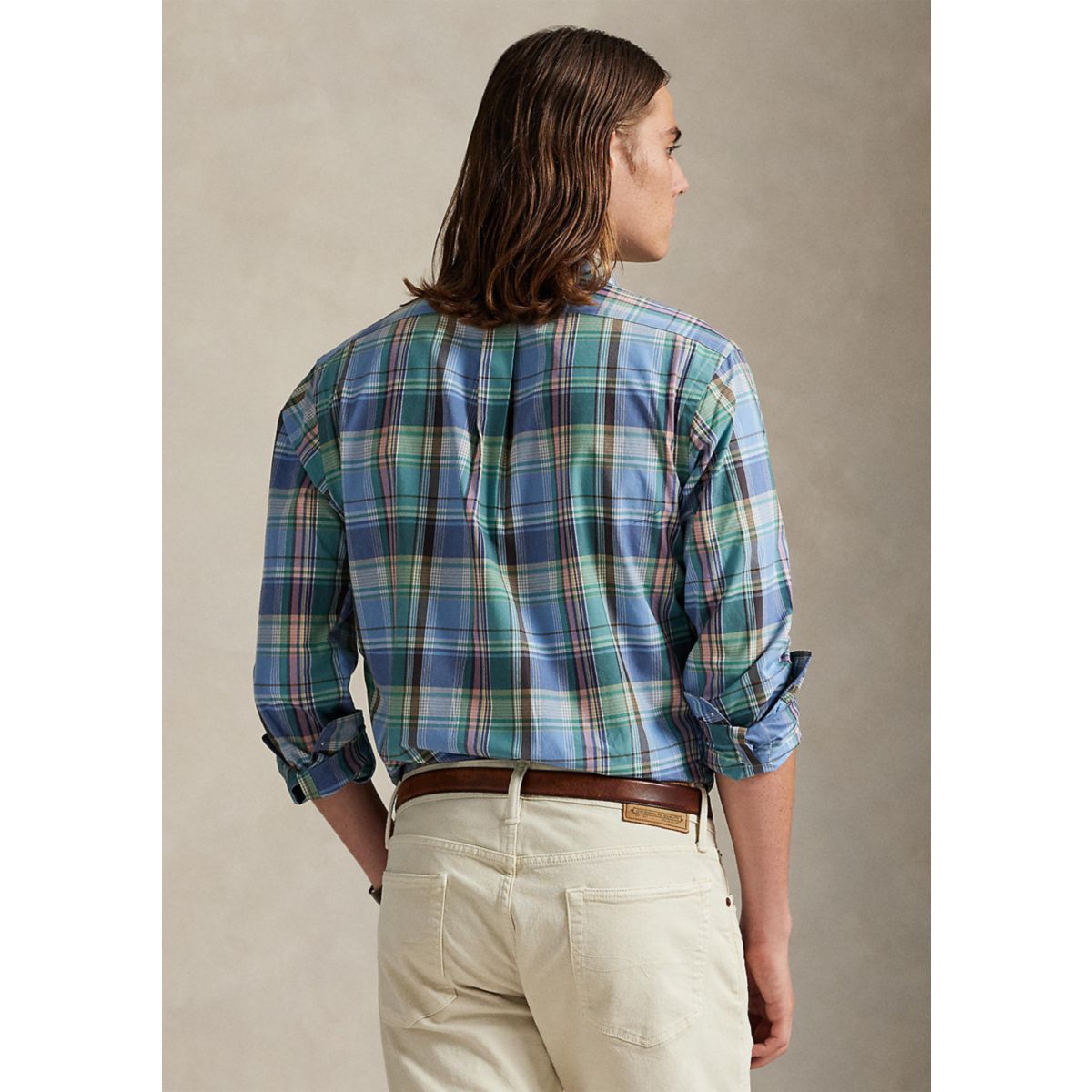 Classic Fit Plaid Poplin Shirt - 2