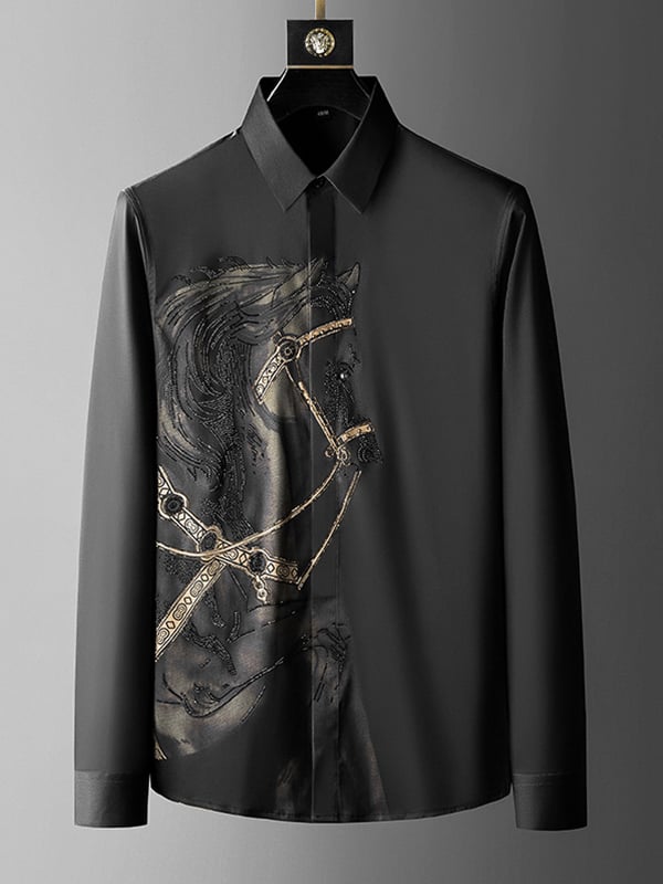 Camisa Light de lujo ejecutivo a rayas para hombre