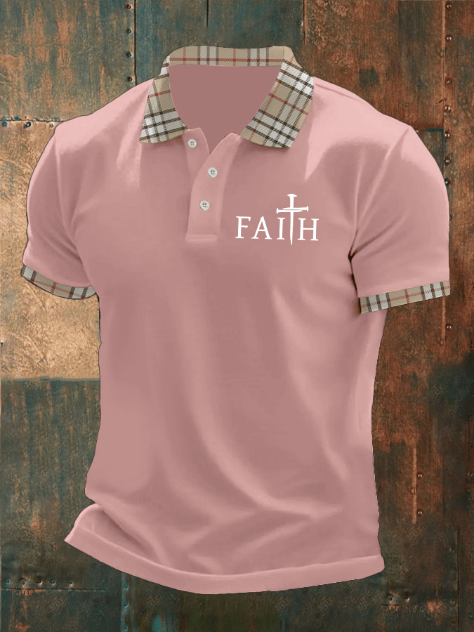 Camisa polo Faith estampado casual para hombre