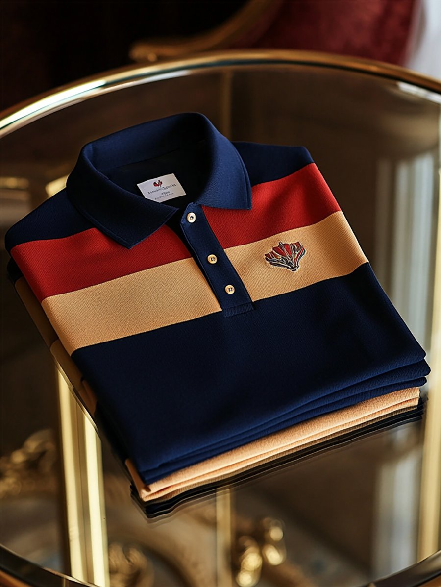 Camisa polo casual ejecutivo de manga larga para hombre