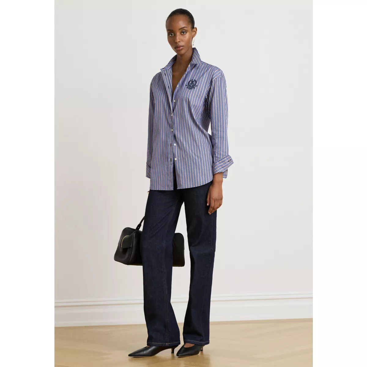Relaxed Fit Striped Broadcloth Shirt - 5