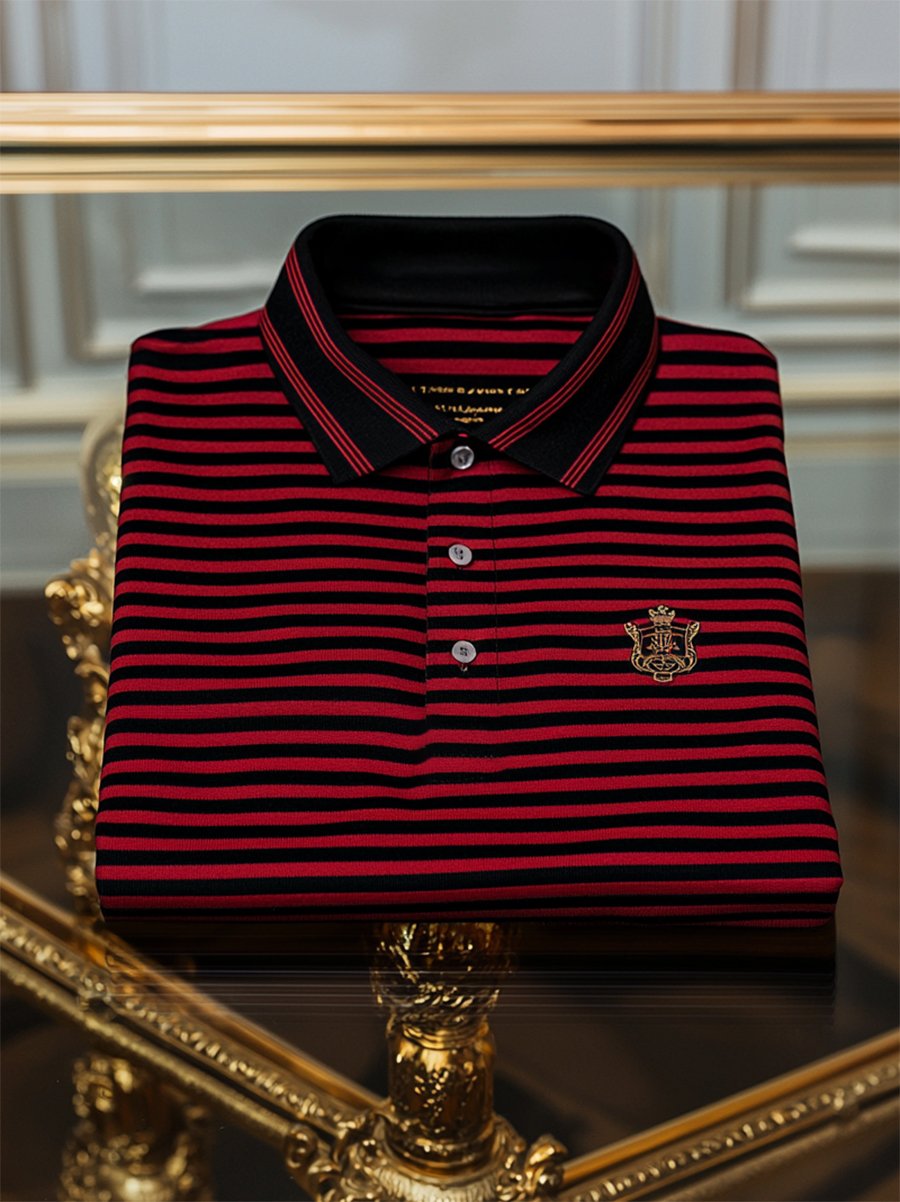 Camisa polo casual ejecutivo de manga larga para hombre