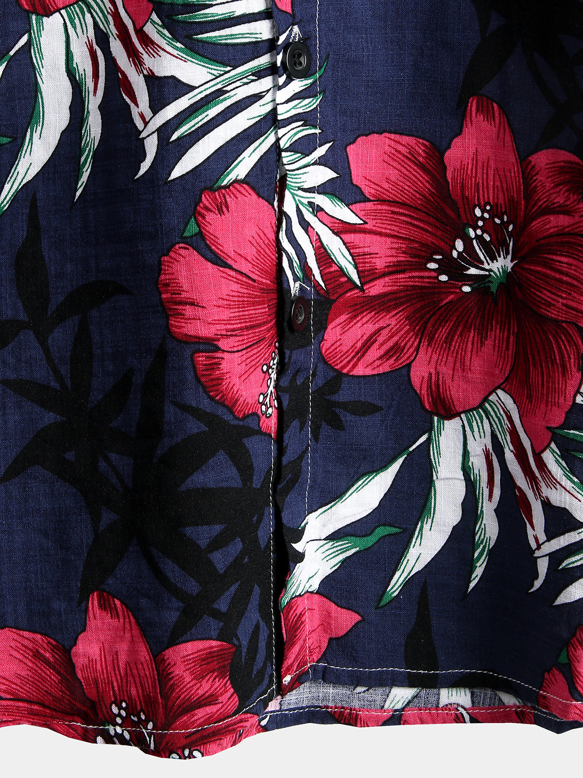 Camisa Flower Tropical Hawaii de algodón de manga corta para hombre
