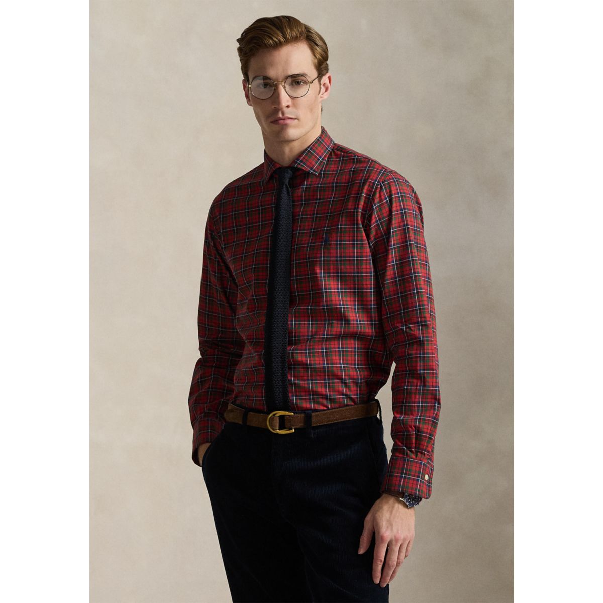 Classic Fit Plaid Twill Shirt - 1