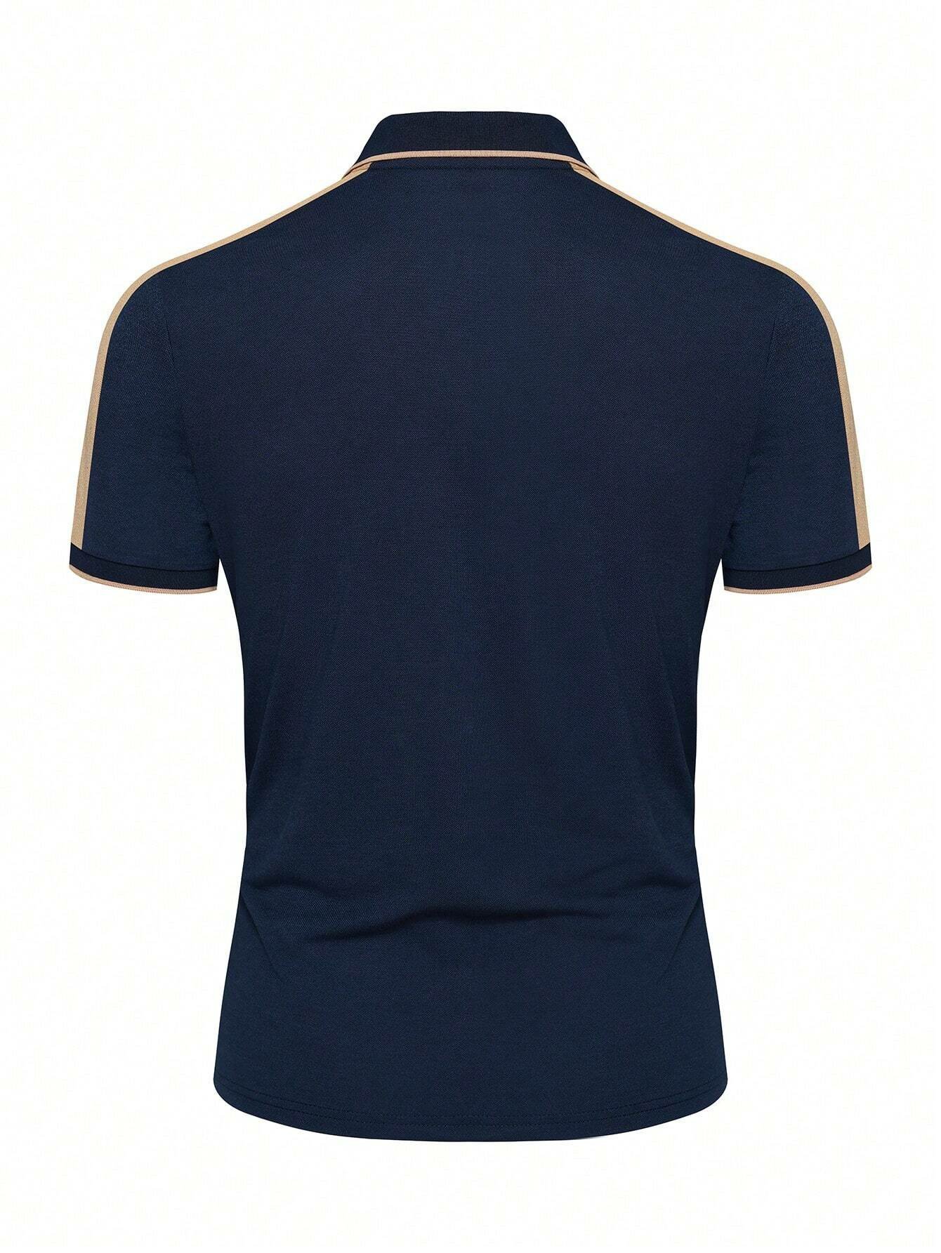 Camisa polo estampado casual para hombre