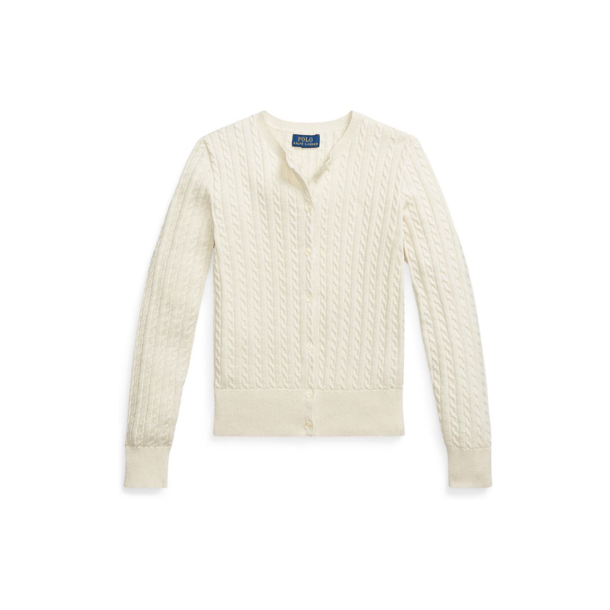 Girls 2-6x Metallic Cable Cotton Blend Cardigan - 4