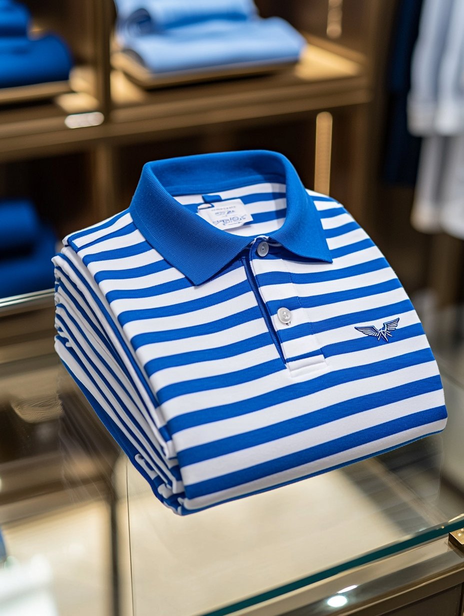 Camisa polo clásico ejecutivo Logo Button de manga corta para hombre
