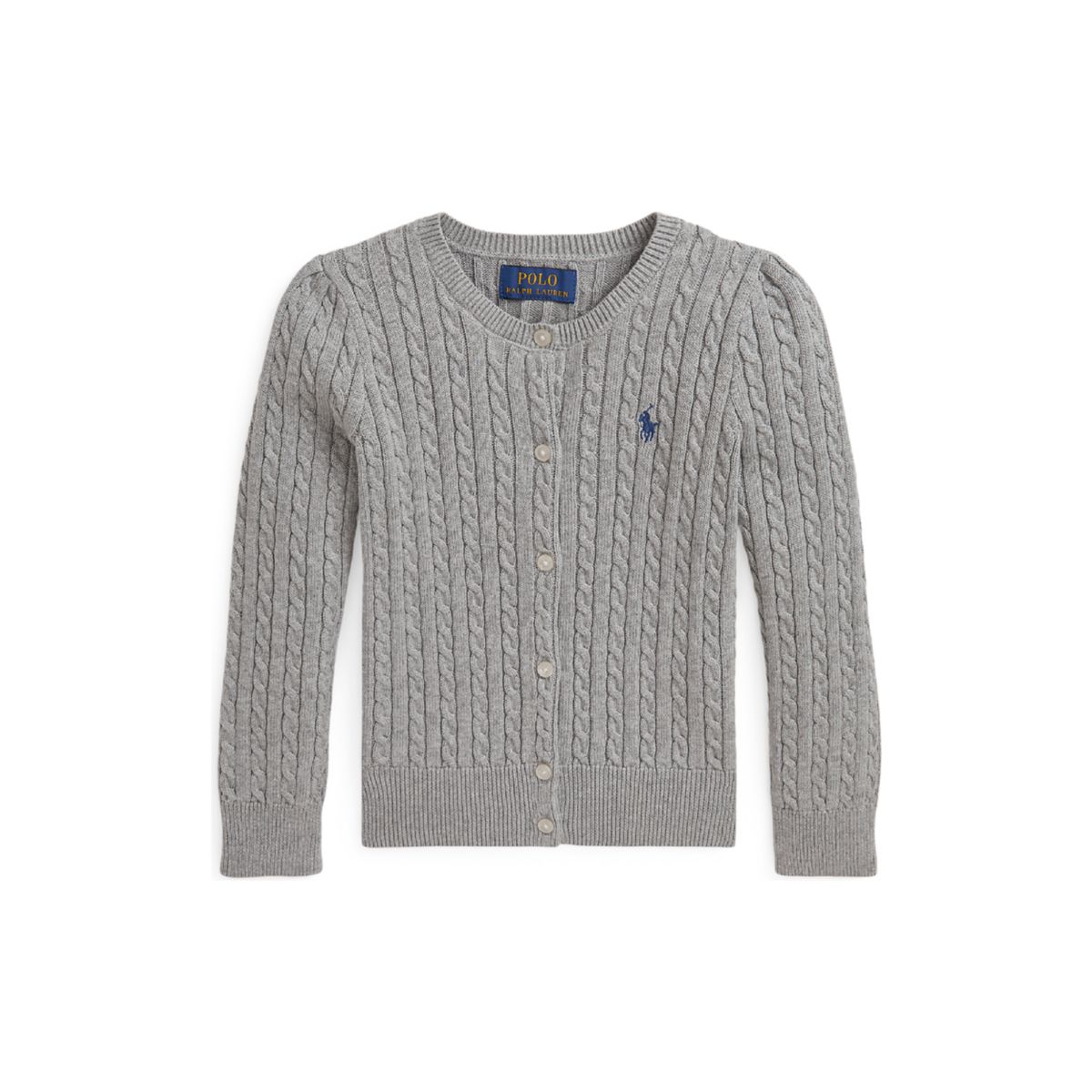 Girls 2-6x Mini-Cable Cotton Cardigan - 1