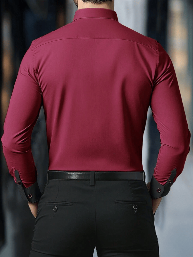 Camisa Contrast ejecutivo casual para hombre
