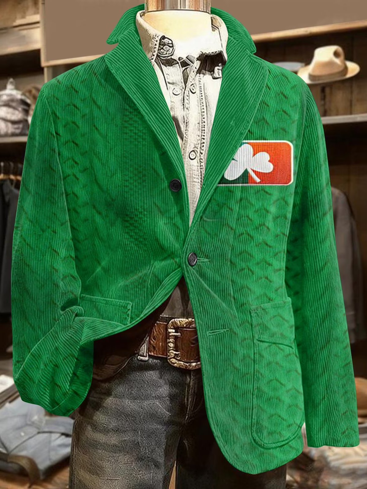 Saco St Patrick estampado casual para hombre
