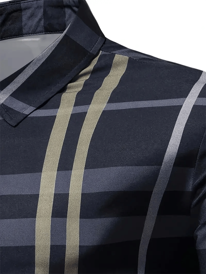 Camisa a cuadros ejecutivo casual para hombre