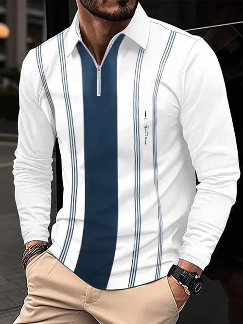 Camisa polo Contrast casual para hombre