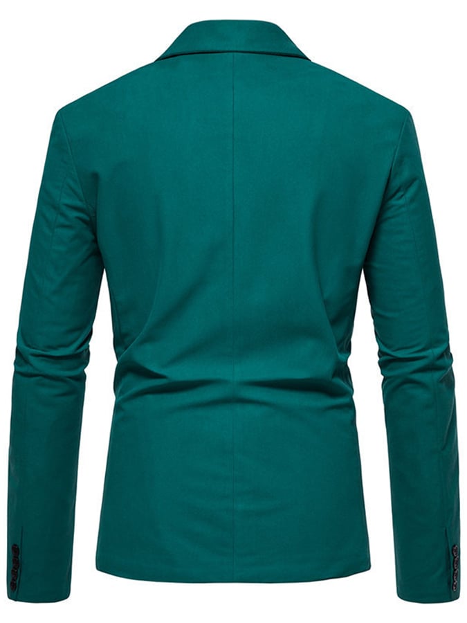 Saco formal Single-Button Faux gamuza para hombre