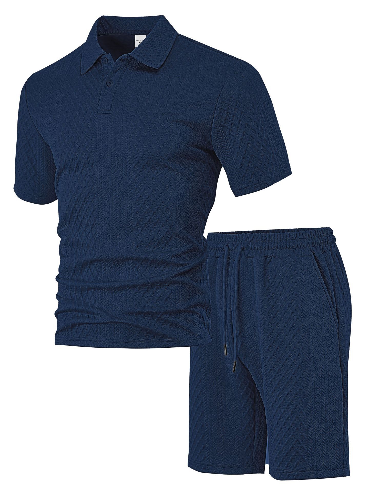 para hombre tejido de manga corta camisa polo set