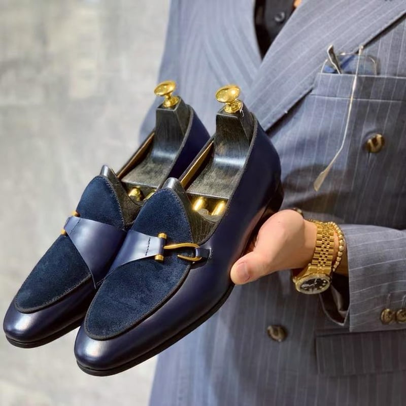 Zapatos de moda retro cuero para hombre