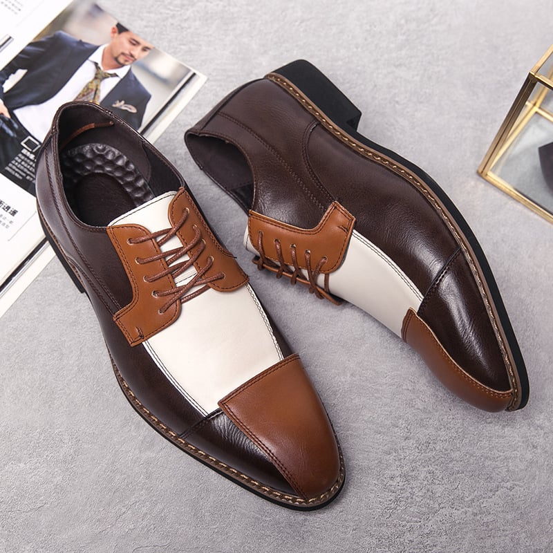Zapatos Patchpara trabajo formal ejecutivo casual cuero para hombre