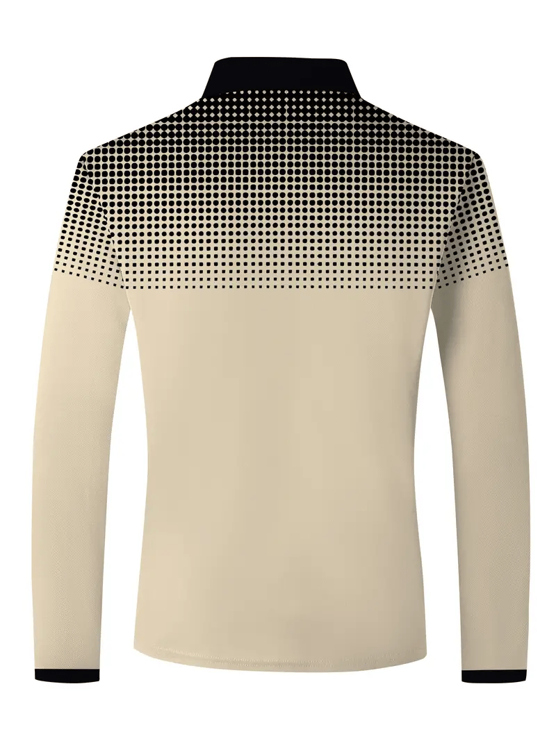 Ejecutivo casual a rayas con botones Polo para hombre