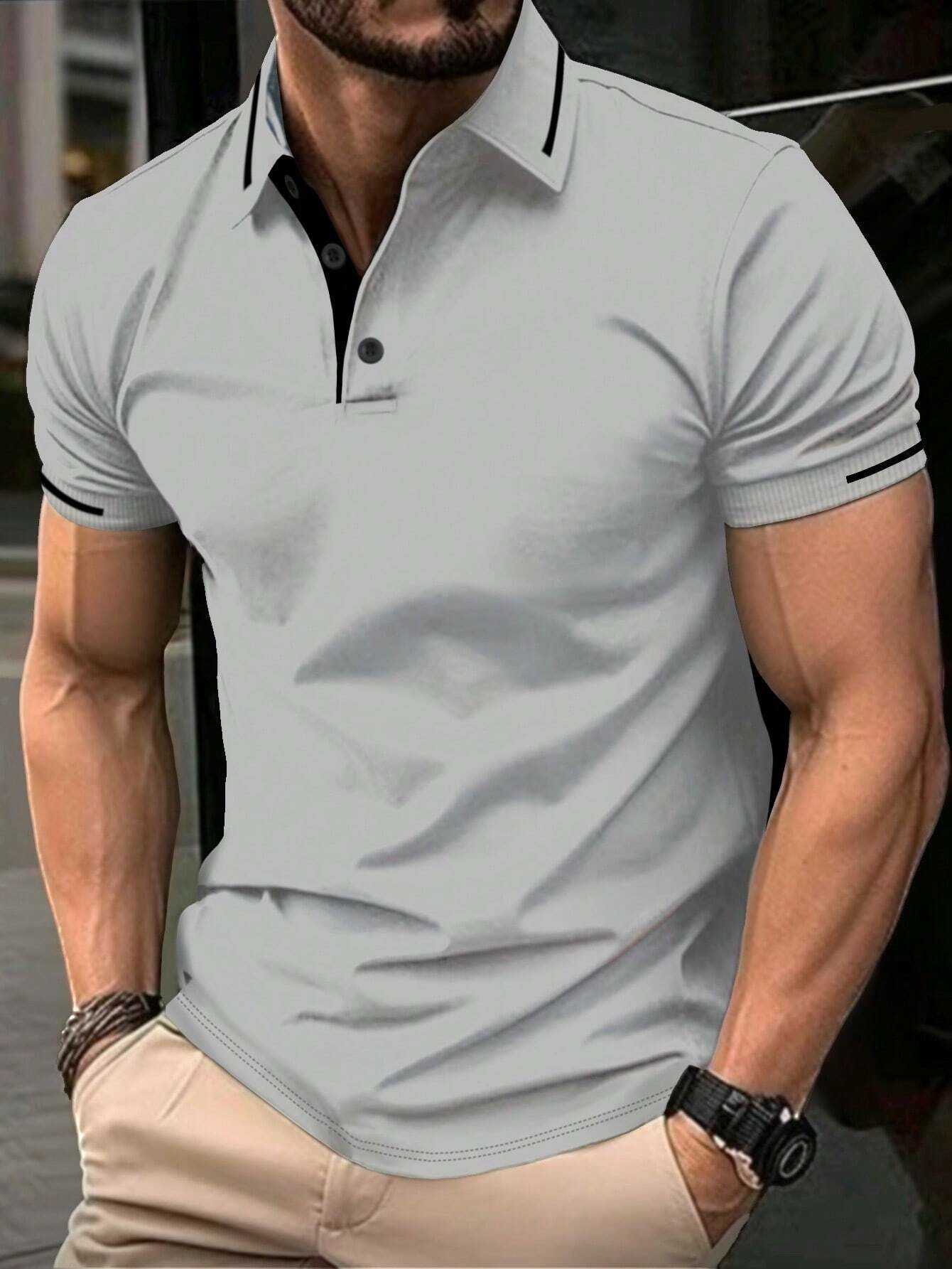 Camisa polo casual para hombre