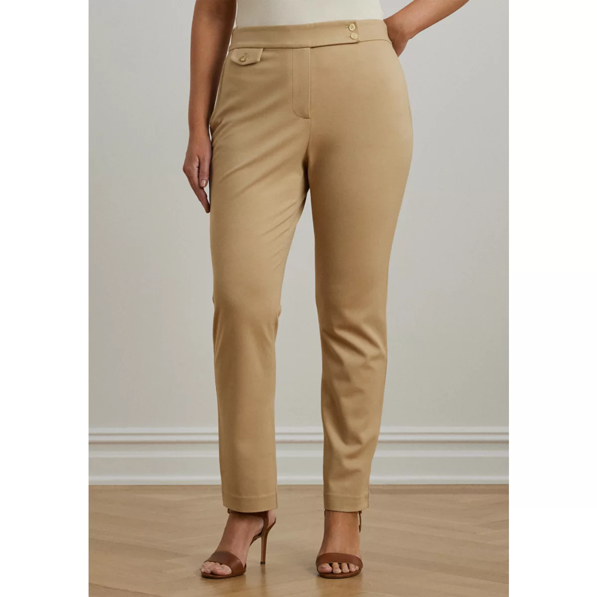Plus Size Ponte Ankle Pants - 5