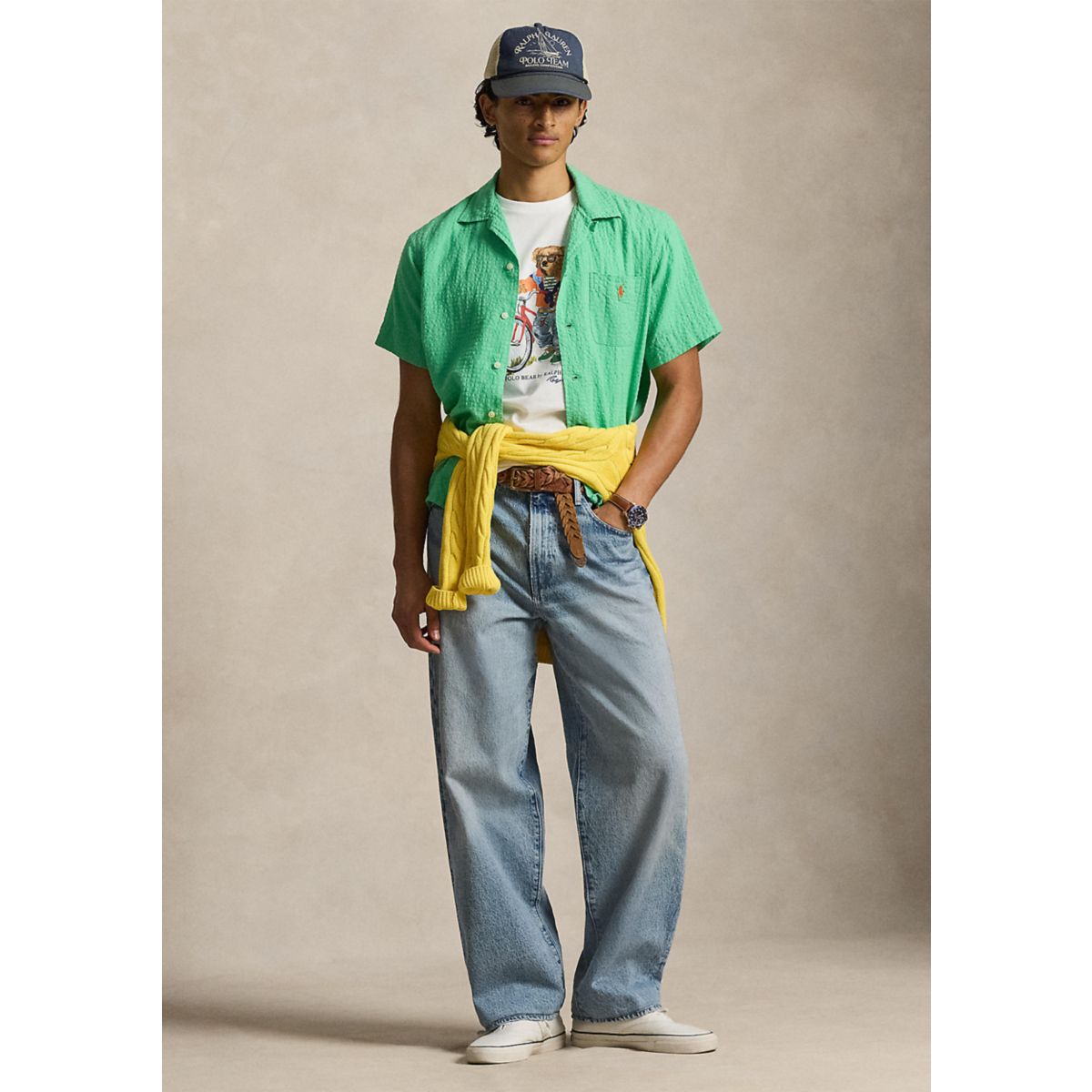 Classic Fit Polo Bear Camp Shirt - 4